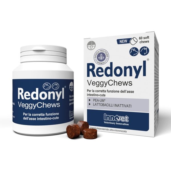 Innovet Redonyl Veggy Chews - Alimento Complementare Per Cani E Gatti Per Cute E Mantello-image