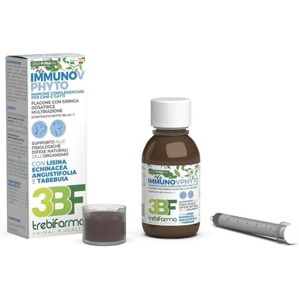 Trebifarma Immunov Phyto - Mangime Complementare Per Difese Immunitarie Nei Cani E Gatti 100 Ml-image
