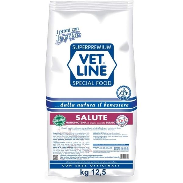 Vet Line Salute Bufalo - Alimento Completo Per Cani Adulti A Nutrizione Controllata 12,5 Kg-image