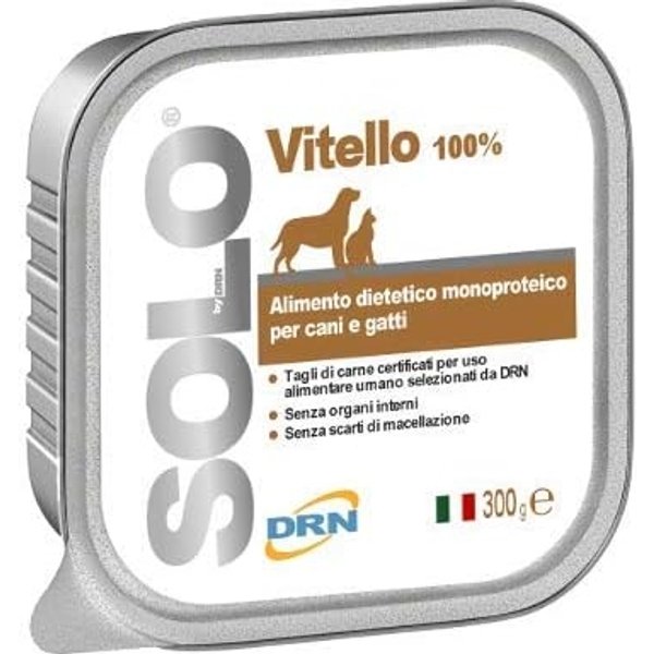 Drn Solo Vitello - Alimento Completo Monoproteico Per Cani Sensibili 300 Gr-image