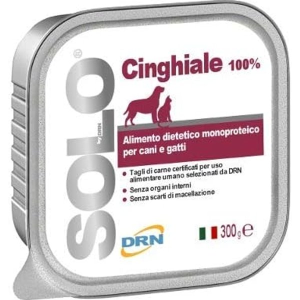 Drn Solo Cinghiale - Alimento Monoproteico Per Cani Con Allergie O Intolleranze Alimentari 300 Gr-image