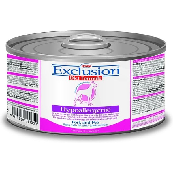 Exclusion Diet Formula Hypoallergenic Maiale E Piselli - Alimento Completo Per Cani Adulti 200 Gr-image
