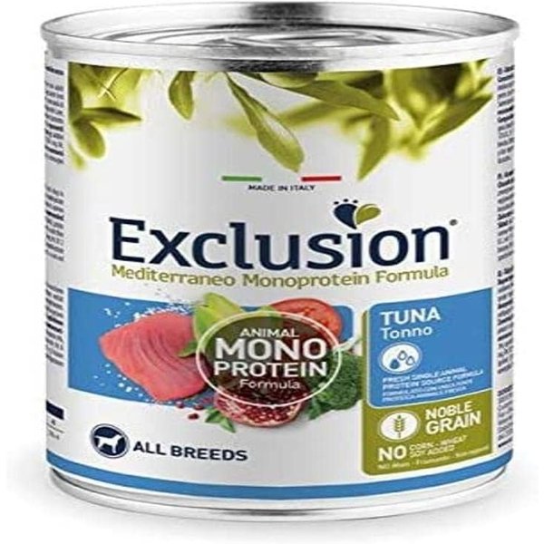 Exclusion Mediterraneo Monoprotein Tonno - Alimento Completo Per Cani Adulti 400 Gr-image