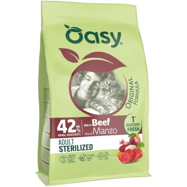 Oasy Original Formula Manzo - Cibo Secco Per Gatti Adulti Castrati O Sterilizzati 1,5 Kg-image