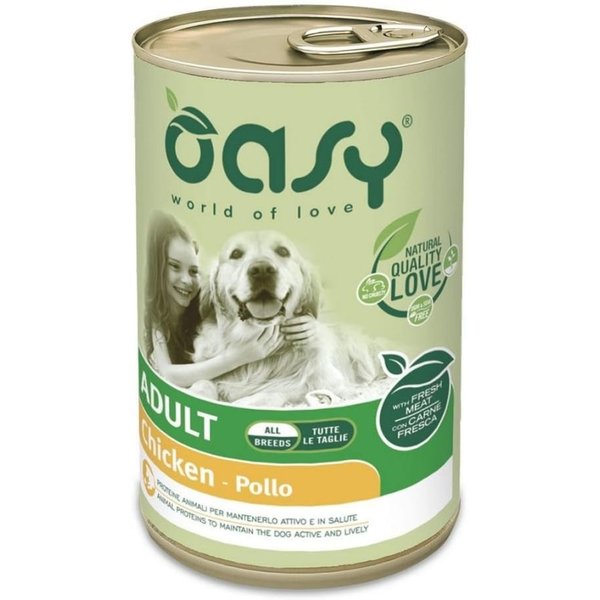 Oasy Wet Dog Lifestage Pollo - Alimento Completo Per Cani Adulti 400 Gr-image