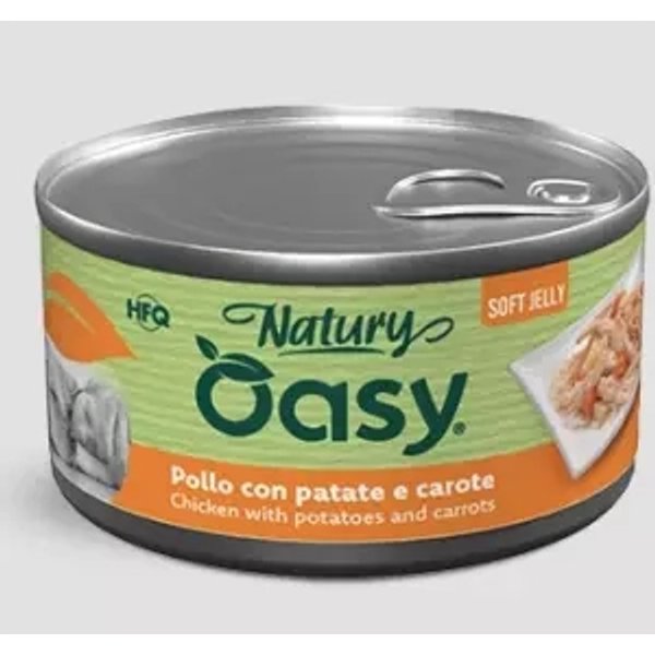 Oasy Wet Dog Natury Soft Jelly Pollo Con Patate E Carote - Alimento Complementare Per Cani 150 Gr-image
