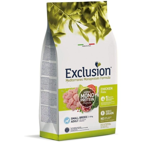 Exclusion Mediterraneo Monoprotein Formula Small Breed Adult Al Pollo - Alimento Completo Per Cani Adulti Di Piccola Taglia 2 Kg-image