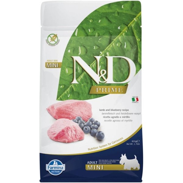 Farmina N&D Prime Adult Mini All'agnello E Mirtillo - Alimento Completo Per Cani 800 Gr-image