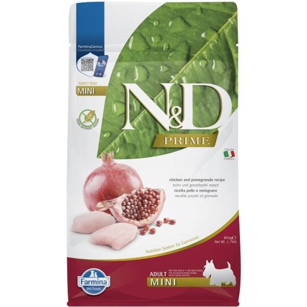 Farmina N&D Prime Adult Mini Al Pollo E Melograno - Alimento Completo Per Cani 800 Gr-image