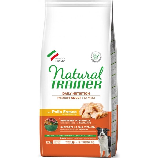 Natural Trainer Daily Nutrition Medium Adult Con Pollo - Alimento Completo Per Cani Adulti Di Taglia Media 12 Kg-image