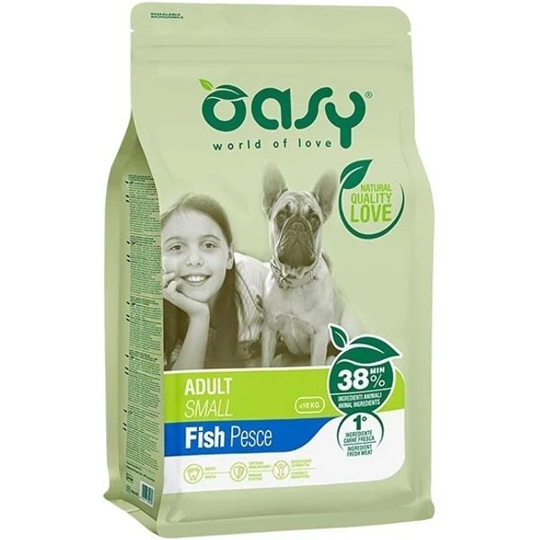 Oasy Adult Small Al Pesce - Alimento Completo Per Cani Adulti Di Taglia Piccola 3 Kg-image