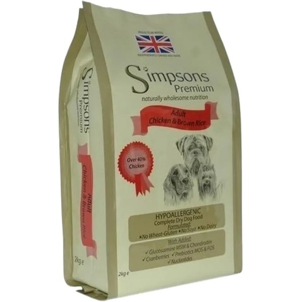 Simpsons Premium Adult Al Pollo E Riso Integrale - Alimento Completo Per Cani Adulti 12 Kg-image