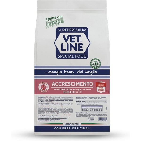 Vet Line Accrescimento Al Bufalo - Alimento Completo Per Cani 3 Kg-image