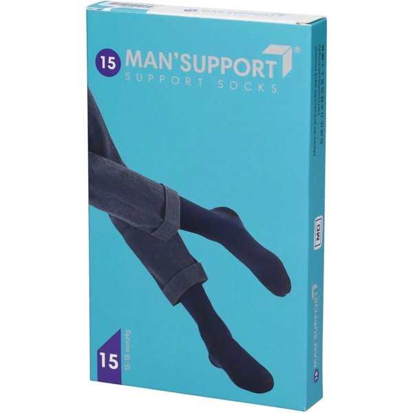 Gloria Med Man Support 18 - Gambaletto A Compressione Graduata (18-20 Mmhg) Taglia 4 Blu-image