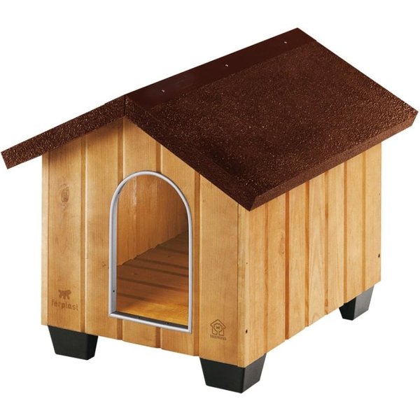 Ferplast Domus Small - Cuccia Da Esterno Per Cani In Legno 61 X 74,5 X H 55 Cm-image