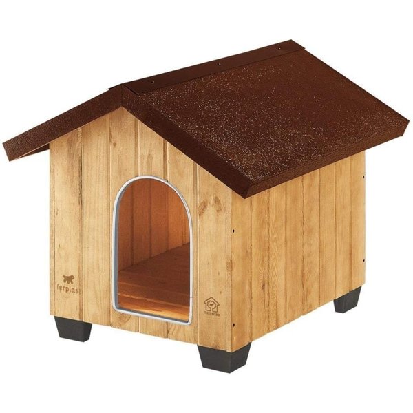 Ferplast Domus Medium - Cuccia Da Esterno Per Cani In Legno 73 X 85 X H 67,5 Cm-image