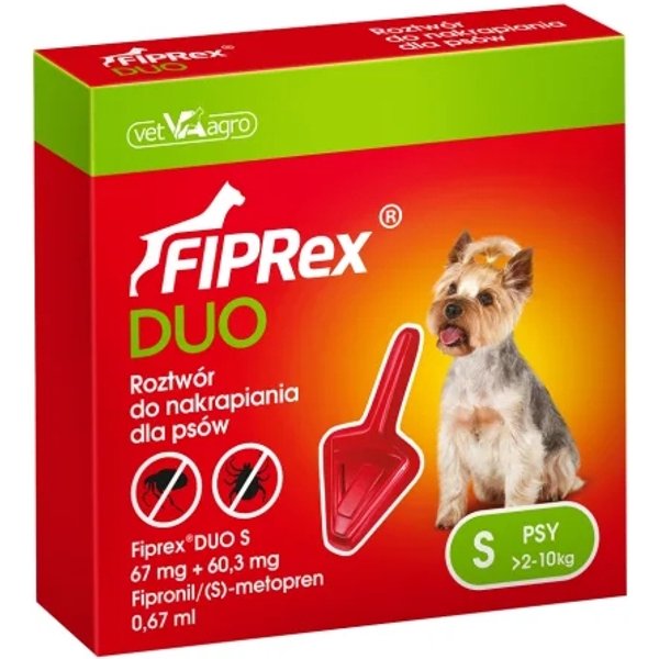 Livisto Fiprex Duo S - Pipetta Per Cani 2-10 Kg Contro Pulci, Zecche E Pidocchi Da 0,67 Ml-image