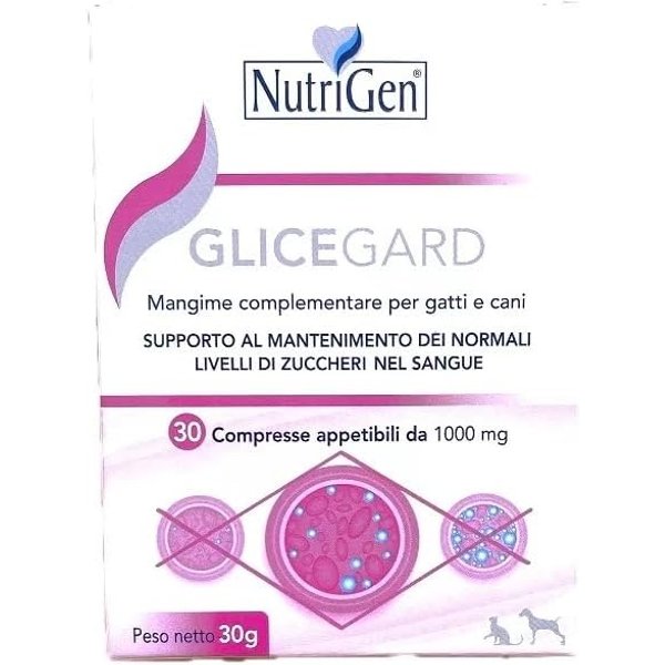 Nutrigen Glicegard - Mangime Complementare Per Cani E Gatti Per Il Metabolismo Dei Carboidrati 30 Compresse-image