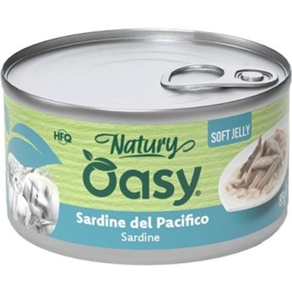 Oasy Wet Cat Natury Soft Jelly Sardine Del Pacifico - Alimento Complementare Per Gatti Adulti 150 Gr-image