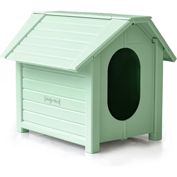 Welly Villa - Cuccia Per Cani In Resina Termo-Isolante Impermeabile Verde Salvia 80 X 110 X 98H Cm Maxi-image