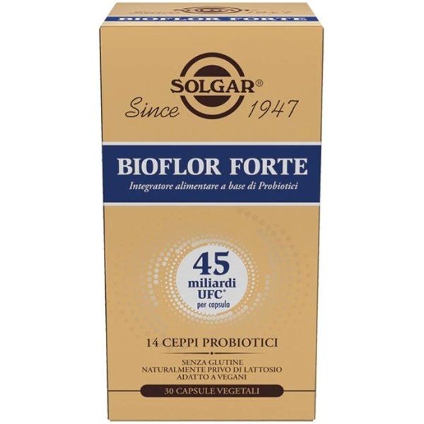 Solgar Bioflor Forte 30 Capsule Vegetali - Integratore Per La Flora Intestinale-image