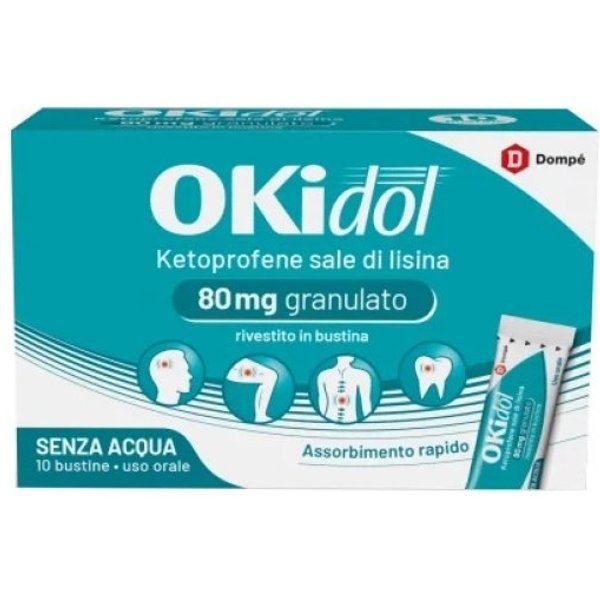 Okidol 80 Mg Granulato - Antinfiammatorio E Antidolorifico 10 Bustine Orosolubili-image