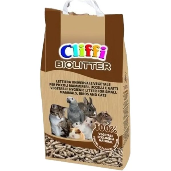 Chemi-Vit Cliffi Biolitter - Lettiera Universale Vegetale Per Roditori Uccelli Gatti 8 L-image