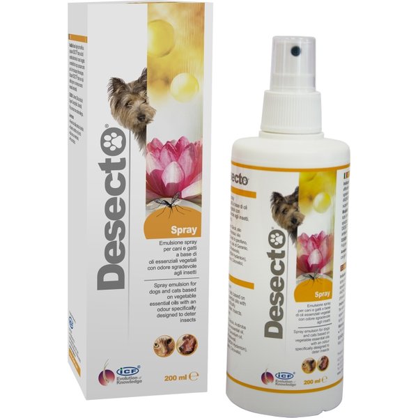 I.C.F. Desecto - Emulsione Spray Repellente Naturale Insetti Per Cani E Gatti 200 Ml-image