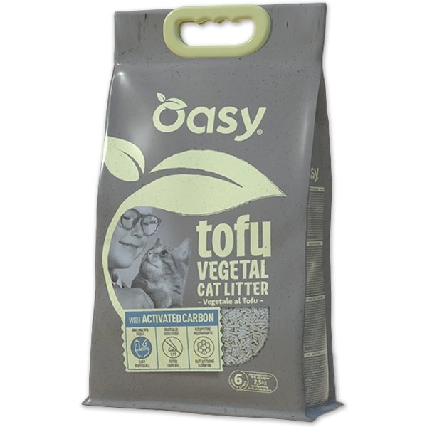 Oasy Tofu Vegetal Activated Carbon - Lettiera Per Gatti 6 L-image