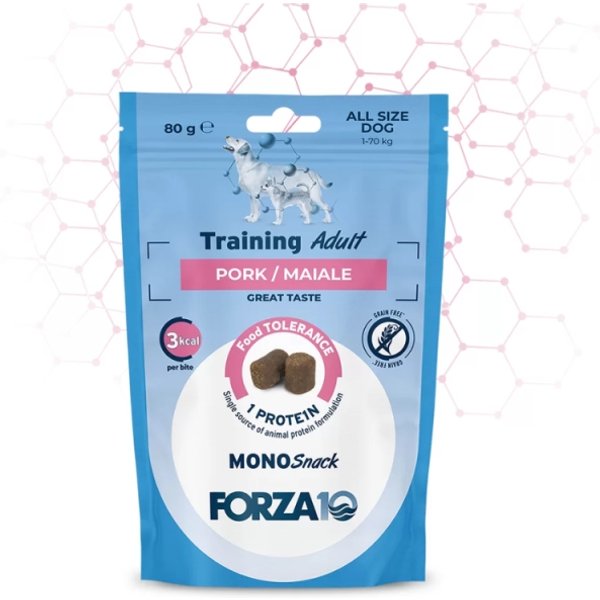 FORZA10 Mono Snack Training Adult Maiale - Alimento Complementare Per Cani Adulti 80 Gr-image