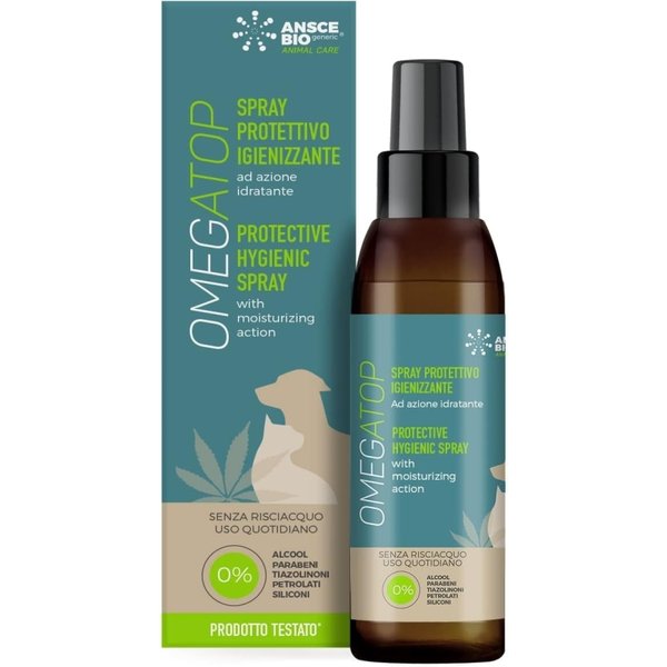 Ansce Bio Generic Omegatop - Spray Protettivo Igienizzante Per Cute E Mantello Cani E Gatti 150 Ml-image