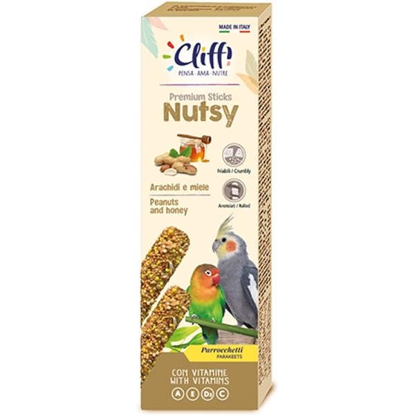 Cliffi Nutsy Sticks Miele E Arachidi - Alimento Completo Per Parrocchetti 150 Gr-image
