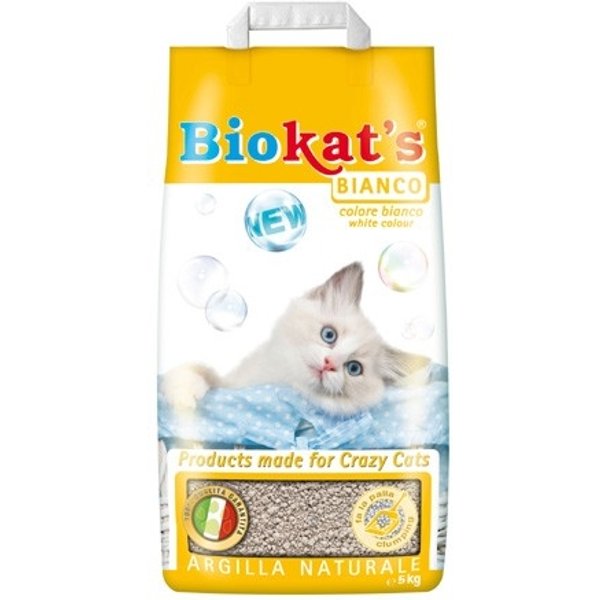 BioKat's Bianco - Lettiera Agglomerante Argilla Naturale Bianca 10 Kg-image