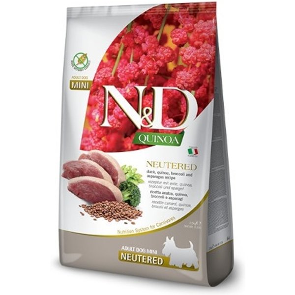 Farmina N&D Quinoa Neutered Mini Canine Anatra - Alimento Completo Per Cani Adulti Sterilizzati 2,5 Kg-image