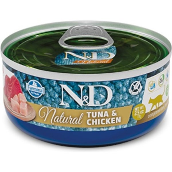 Farmina N&D Natural Tonno E Pollo - Mangime Complementare Per Gatti Adulti 140 Gr-image