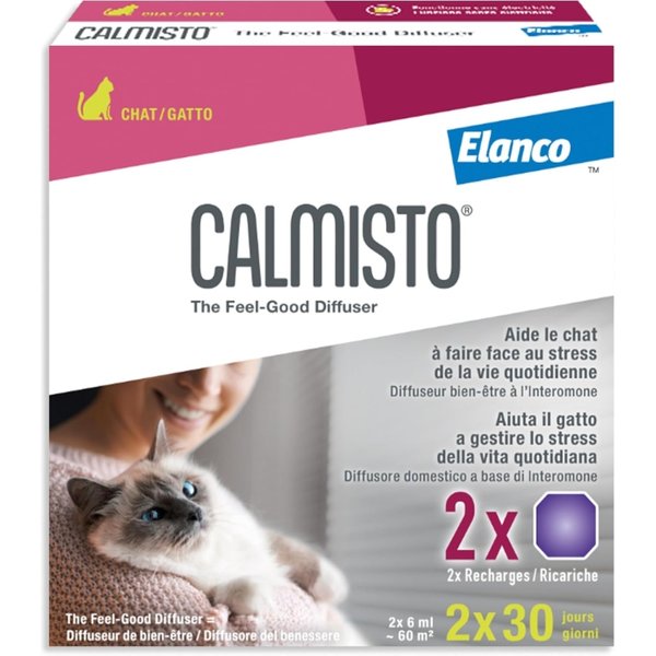 Elanco Calmisto - 2 Blister Per Diffusore Calmante Anti-Stress Con Interomone E Lavanda-image