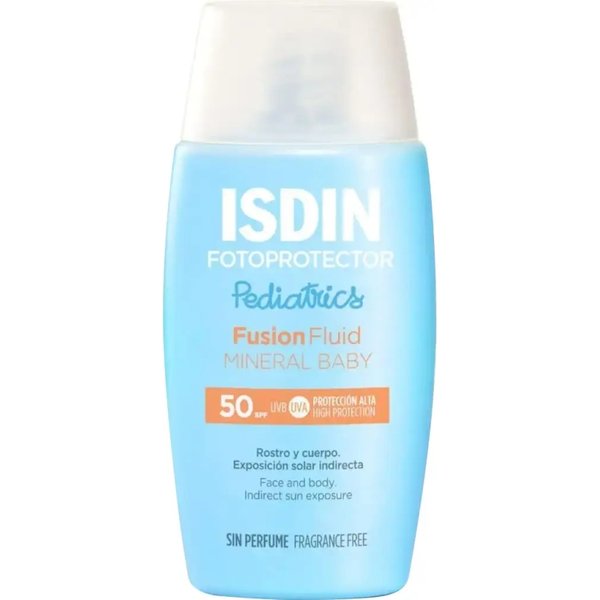 Isdin Crema Solare Viso 50 Spf Fluido Fusion Fluid Mineral Baby Pediatrics Protezione Alta 50 Ml-image