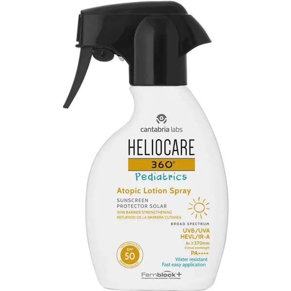 Difa Cooper Crema Solare Bambini 50 Spf Spray Heliocare 360* Pediatrics Atopic Lotion Protezione Alta 250 Ml-image