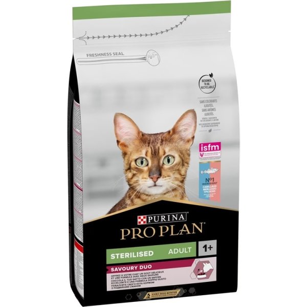 Nestlé S.A. Purina Pro Plan Sterilised Adult Optisavour Merluzzo E Trota - Alimento Completo Per Gatti Adulti Sterilizzati 1,5 Kg-image