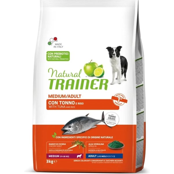 Natural Trainer Medium Adult Tonno E Riso - Alimento Completo Per Cani Adulti Di Taglia Media 3 Kg-image