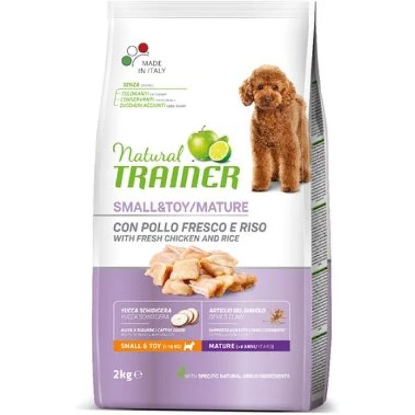 Natural Trainer Natural Small & Toy Maturity Pollo Fresco E Riso - Alimento Completo Per Cani Maturi Di Piccola Taglia 2 Kg-image