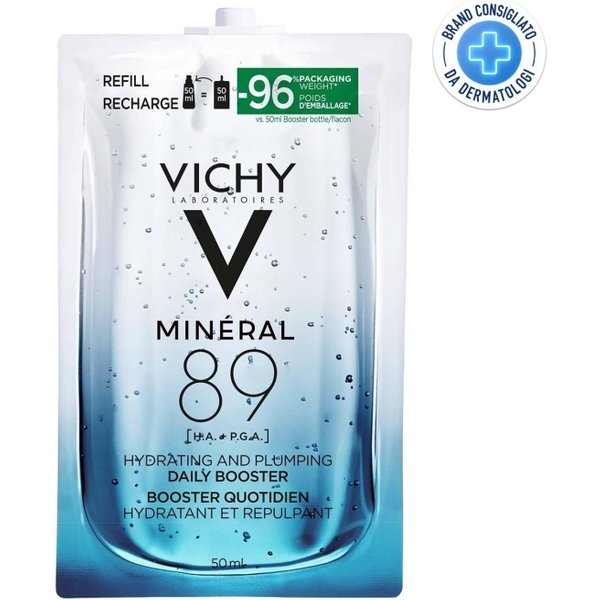 L'oréAl Vichy MinéRal 89 - Siero Viso Booster Quotidiano Fortificante Rimpolpante Eco Ricarica 50 Ml-image