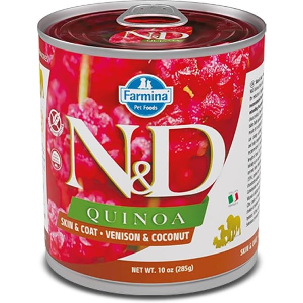 Farmina Quinoa Skin & Coat Mini Cervo E Cocco- Alimento Completo Per Cani Adulti Intolleranti 285 Gr-image