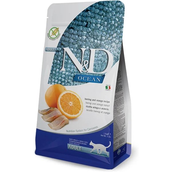 Farmina N&D Ocean Aringa E Arancia - Alimento Completo Per Gatti Adulti Sterilizzati 5 Kg-image