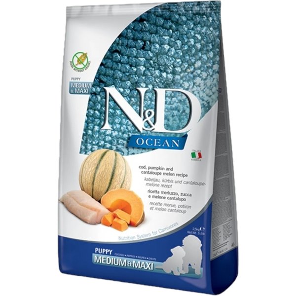 Farmina N&D Ocean Puppy Merluzzo - Alimento Completo Per Cuccioli Di Taglia Media E Grande 12 Kg-image