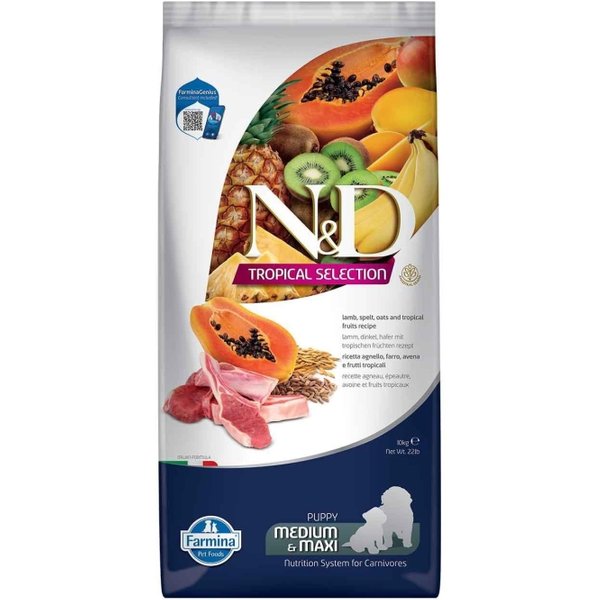 Farmina N&D Tropical Selection Adult Medium Max Agnello - Alimento Completo Per Cani Di Taglia Grande 10 Kg-image