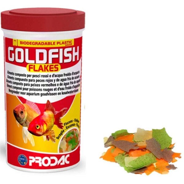 Prodac Goldfish Flakes - Alimento Composto In Scaglie Per Pesci Rossi E Ornamentali 250 Ml-image