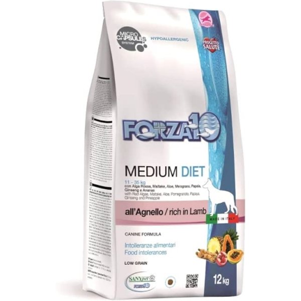 Forza10 Medium Diet Agnello - Alimento Dietetico Completo Per Cani Di Media Taglia Con Ipersensibilità 1,5 Kg-image