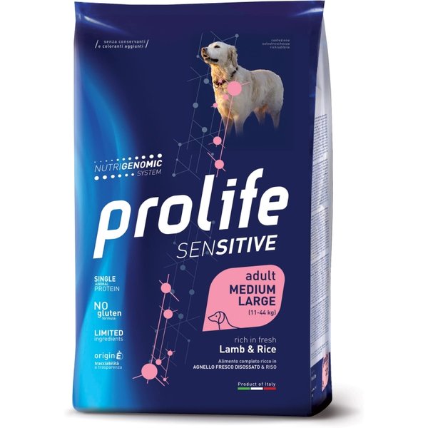 Prolife Sensitive Adult Agnello E Riso - Alimento Completo Per Cani Adulti Sensibili Di Media E Grossa Taglia 2,5 Kg-image