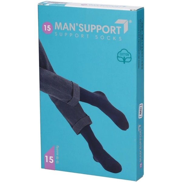 Gloria Med Man'support 15 Cotton - Gambaletto (15-18 Mmhg) - Taglia 3 Blu-image